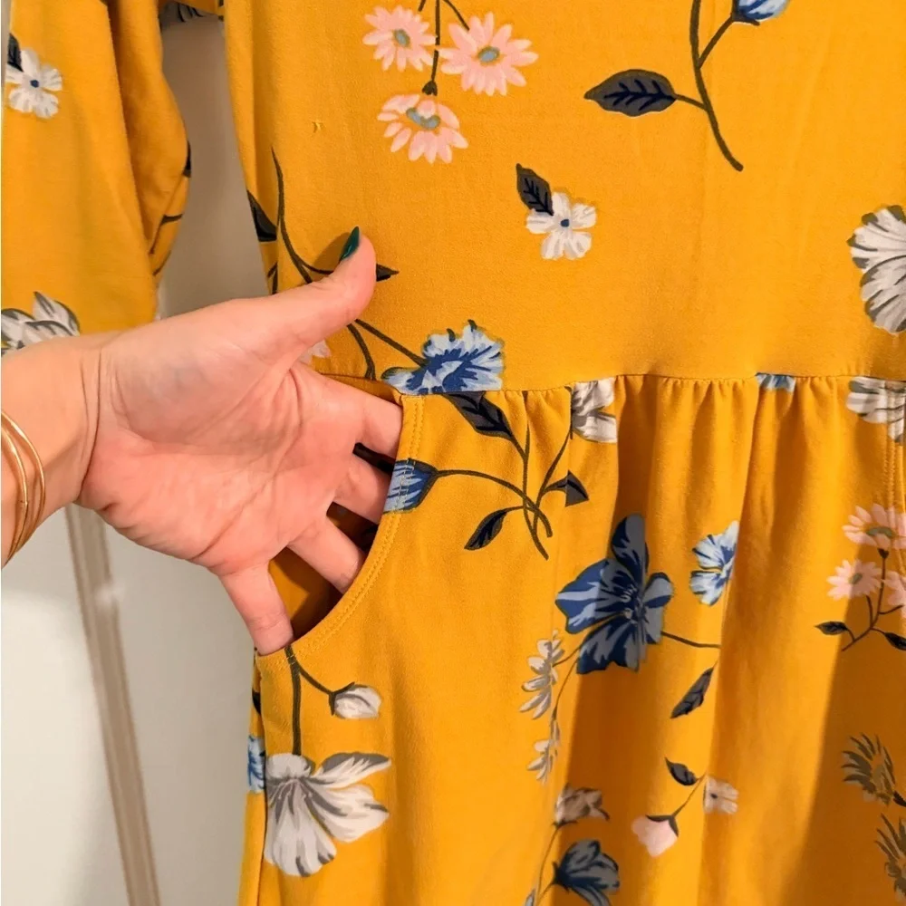 Old Navy Yellow Floral Kids Dress